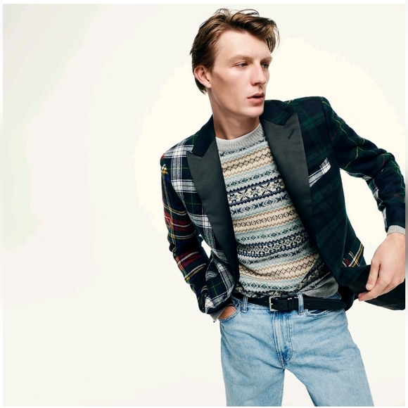 NWT J.Crew Men"s Wool-blend Fair Isle sweater Sz XL $128 Christmas - Picture 4 of 9